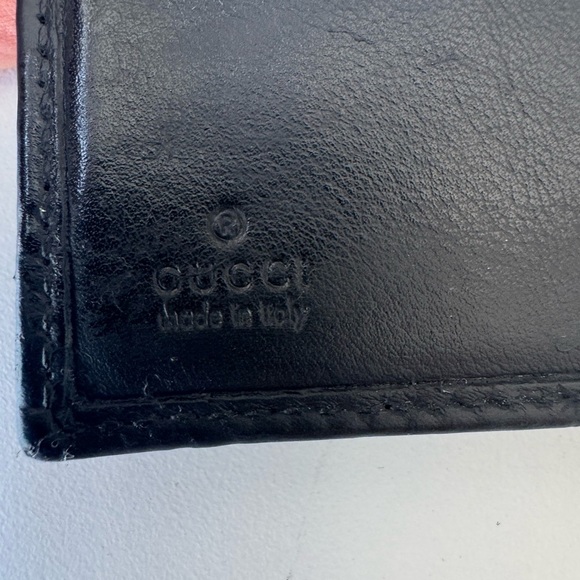 Gucci Embossed Black Leather Bifold Wallet - Picture 9 of 14